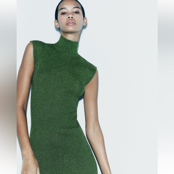 ZARA BLOGGERS FAV KNIT DRESS WITH METALLIC THREAD - Picture 5 of 13